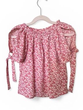 Heart and Arrow Girls Floral Cold Shoulder Blouse - Size 5